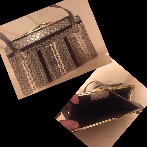 1950s unique true vintage lizard skin bag - Picture 2 of 8